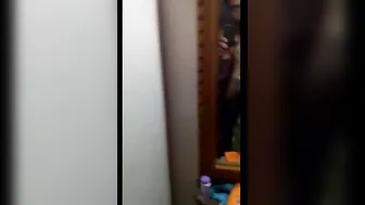 Desi Wife Getting Dressed After Taking Her Morning Bath Alone