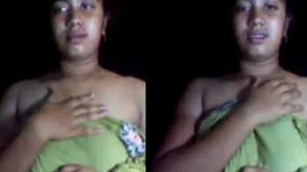 Bengali Girl Pressing Her Soft Boobs Alone In Bedroom At Home