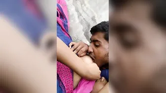 Indian GF Getting Her Perky Boobs Sucked By Boyfriend