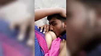 Indian GF Getting Her Perky Boobs Sucked By Boyfriend