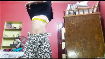 Village Girl Pressing Her Natural Boobs Alone In Her Room