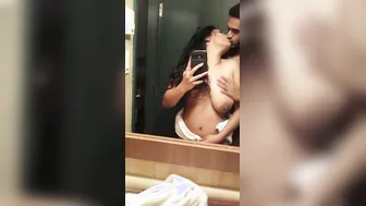 Nri Couple Kissing Passionately And Groping In Their Bedroom