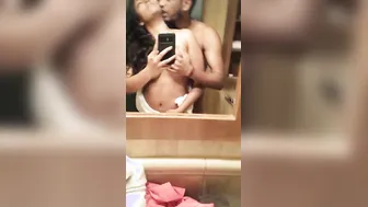 Nri Couple Kissing Passionately And Groping In Their Bedroom