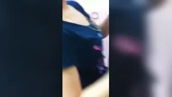 My GF Flashing Her Tits For Me In The Bathroom Mirror