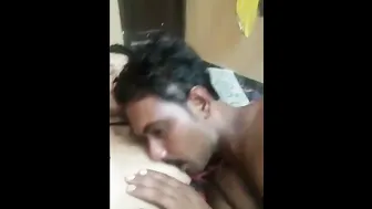 Desi Couple Making Out And Sucking Her Soft Boobs On The Bed