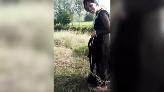 Adventurous Gf Flashing Outdoors Risking Getting Caught By Anyone