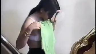 College GF Getting Dressed After Morning Sex Session