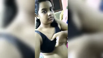 Indian GF Spreading Wide And Showing Her Tits And Pussy
