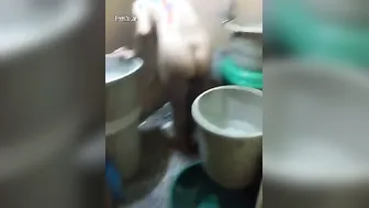 Cute Young Babe Getting Naked During Bath Time All By Herself
