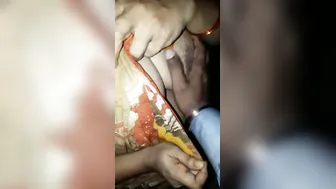 Married Aunty Getting Her Tits Pressed Hard By Her Young Lover