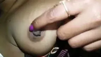Desi GF Playing With Her Soft Boobs Pinching Hard Nipples