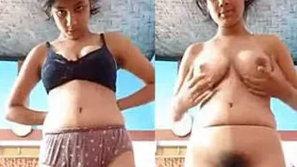 Married Desi Wife Touching Herself With Naughty Expressions Alone