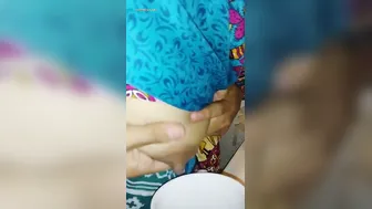 Sexy GF Pressing Her Natural Boobs Hard Moaning Loudly