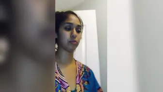 Sexy GF Pressing Her Natural Boobs Hard Moaning Loudly