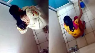 Naughty Desi Teen Bathing Alone Touching Herself In Bathroom