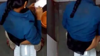 Indian Wife Caught On Camera Pissing In The Bathroom Secretly