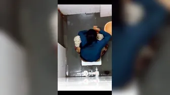 Indian Wife Caught On Camera Pissing In The Bathroom Secretly