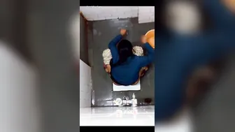 Indian Wife Caught On Camera Pissing In The Bathroom Secretly