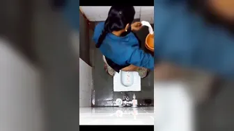 Indian Wife Caught On Camera Pissing In The Bathroom Secretly