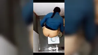 Indian Wife Caught On Camera Pissing In The Bathroom Secretly