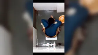 Indian Wife Caught On Camera Pissing In The Bathroom Secretly