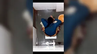 Indian Wife Caught On Camera Pissing In The Bathroom Secretly