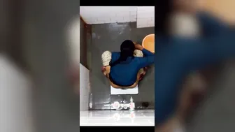Indian Wife Caught On Camera Pissing In The Bathroom Secretly