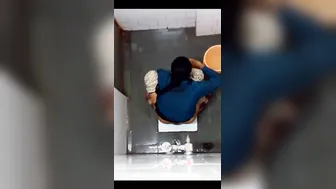 Indian Wife Caught On Camera Pissing In The Bathroom Secretly