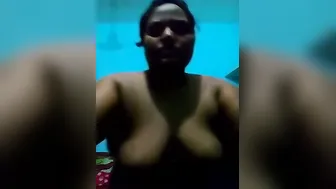 Mallu Wife Squeezing Her Heavy Boobs Alone At Home For Me
