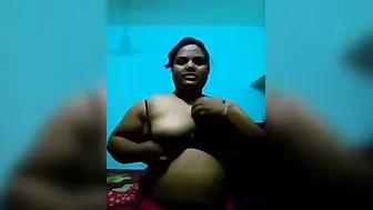 Mallu Wife Squeezing Her Heavy Boobs Alone At Home For Me