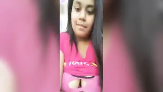 My GF Showing Off Her Tits In Sexy Bra For Me