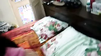 Young Wife Squeezing Her Big Tits Feeling Horny For Him