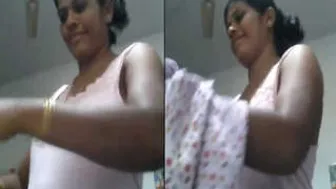 Indian Married Woman Stripping Off Her Clothes Showing Sexy Body