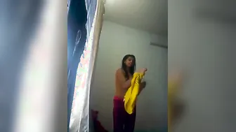 Slutty College Teen Pressing Her Tits And Fingering So Hard