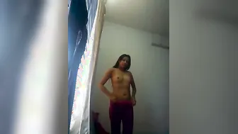 Slutty College Teen Pressing Her Tits And Fingering So Hard