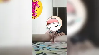 Adorable GF Fingering Her Pussy On Selfie Cam For Me