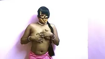 South Indian Wife Teasing With Towel Before Dropping It All