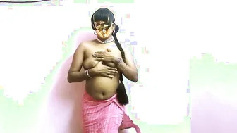 South Indian Wife Teasing With Towel Before Dropping It All