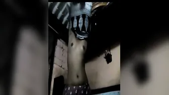 Young GF Pressing Her Soft Boobs For Me On Video Call