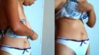 My Cute Desi Babe Showing Off Her Panty Collection For Me Tonight