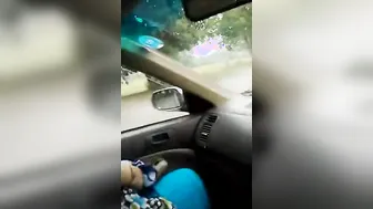 Bengali Wife Pressing Her Big Boobs Inside Car With Her Lover