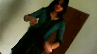 Cute GF Squeezing Her Soft Natural Boobs For The Camera