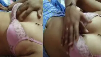 Desi Wife Teasing In Her Bra Before Getting Fucked By Husband