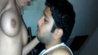 Bhabhi Letting Her Husband Suck On Her Big Natural Breasts