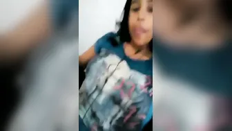 My Indian GF Flashing Her Big Natural Boobs For Me