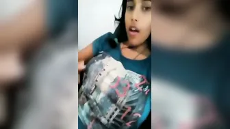 My Indian GF Flashing Her Big Natural Boobs For Me