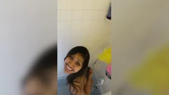 Young Desi Babe Caught Naked While Bathing In The Bathroom