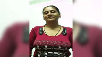 Horny Aunty Playing With Her Huge Boobs On Private Video Call