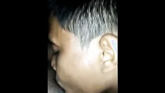 GF Rubbing And Tasting Her Freshly Shaved Tight Pussy
