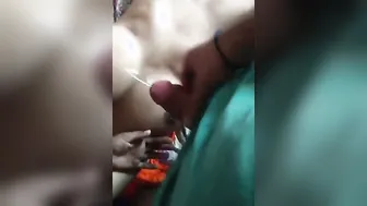 Punjabi GF Getting Her Perky Boobs Covered In Thick Cum